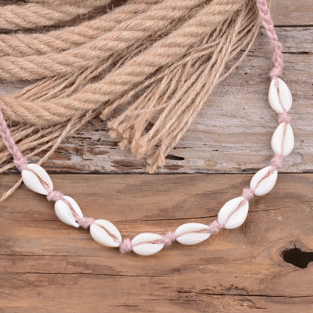 Shell Anklet Bracelet Headdress Handmade Shell Short Clavicle Necklace