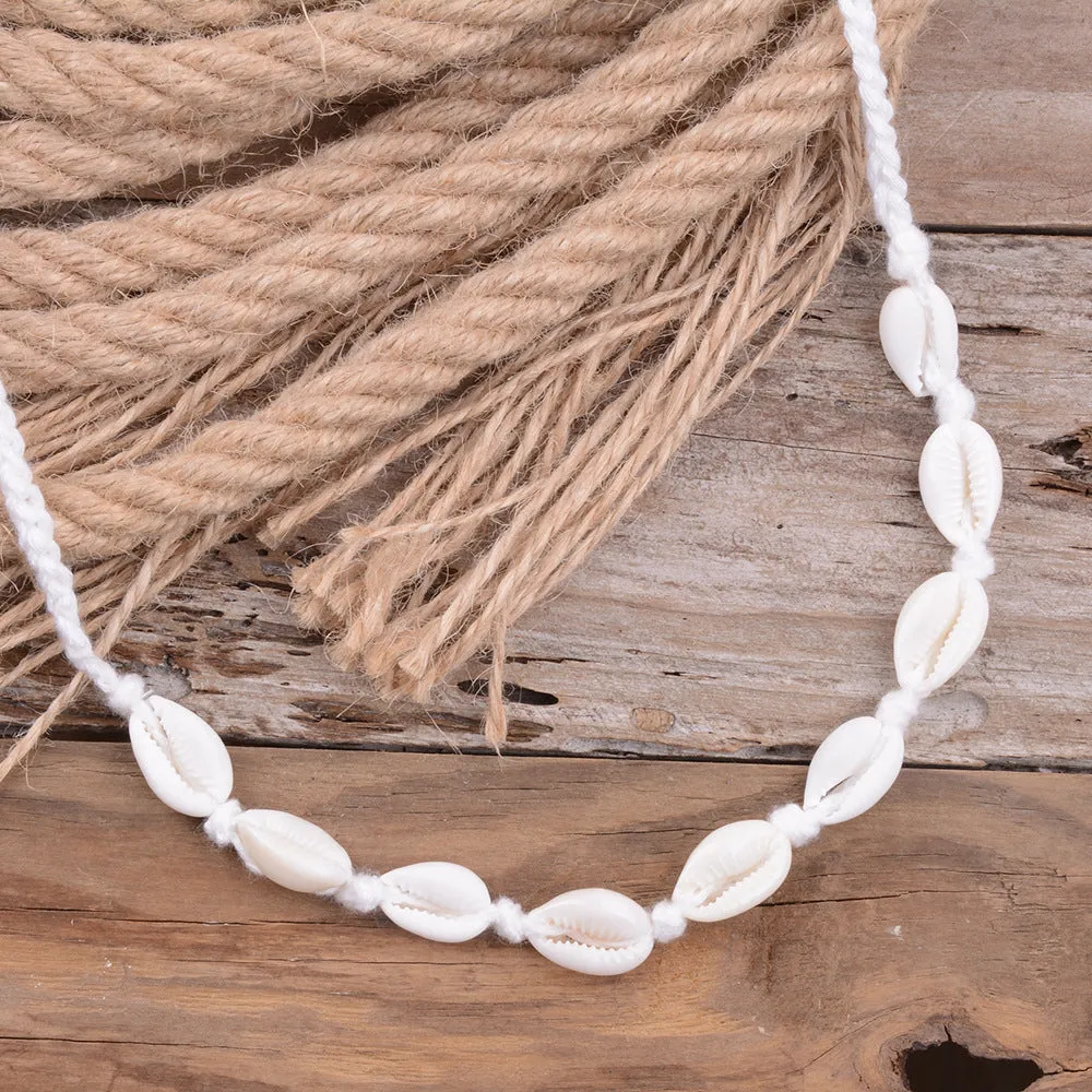 Shell Anklet Bracelet Headdress Handmade Shell Short Clavicle Necklace