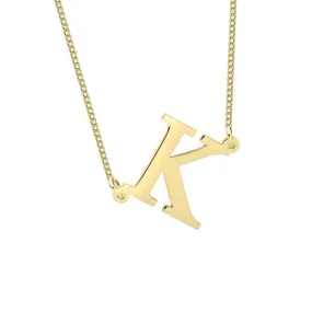 Sideways Initial Necklace