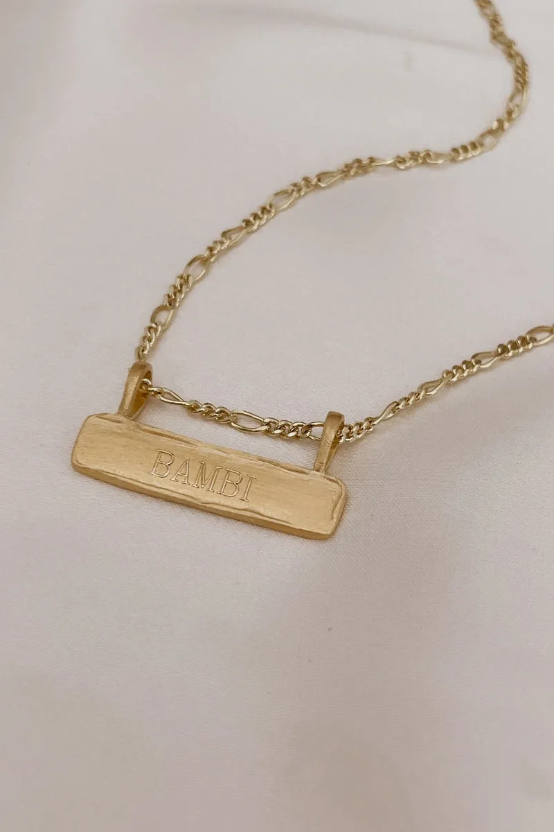 Signature Bar Necklace - Gold