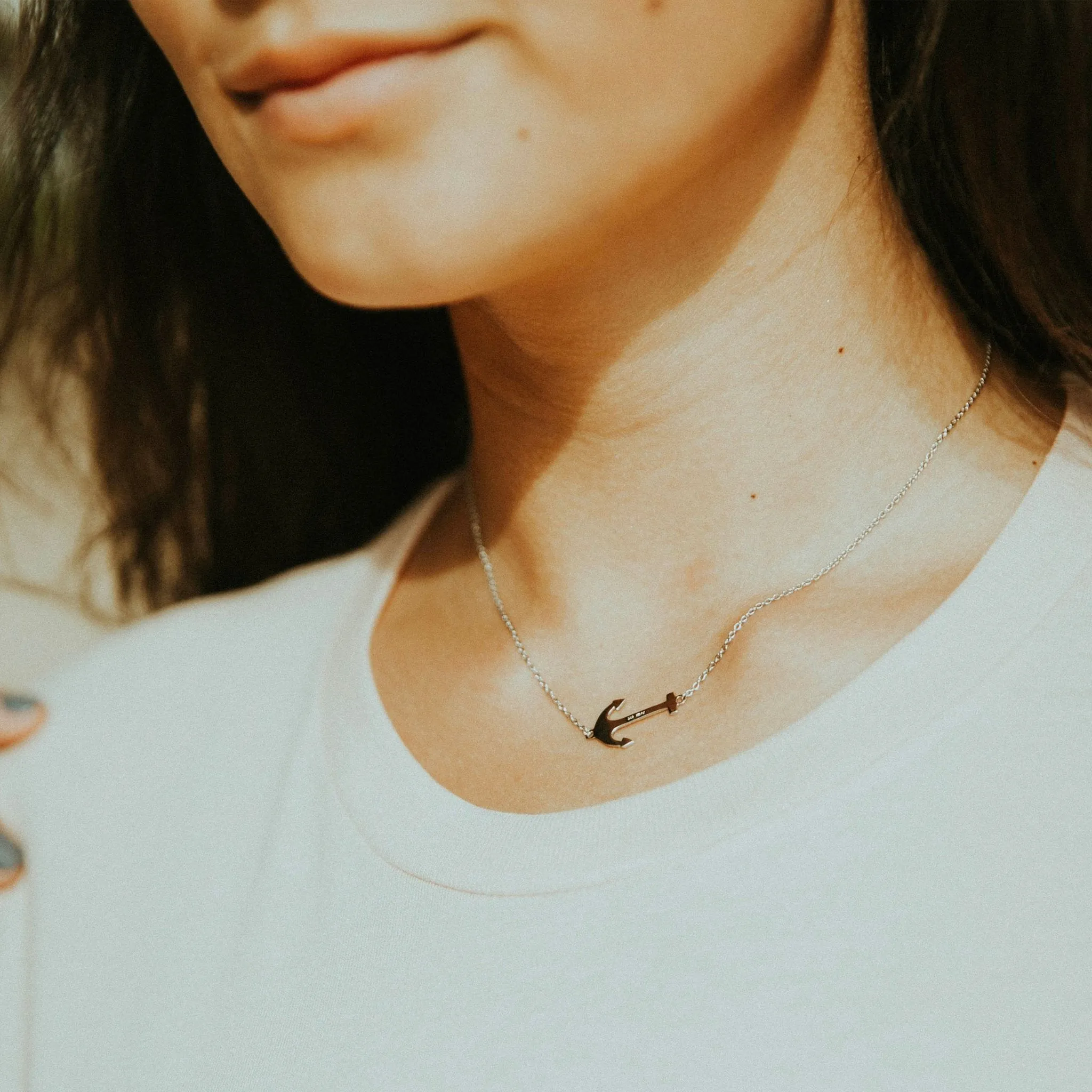 Silver Anchor Necklace