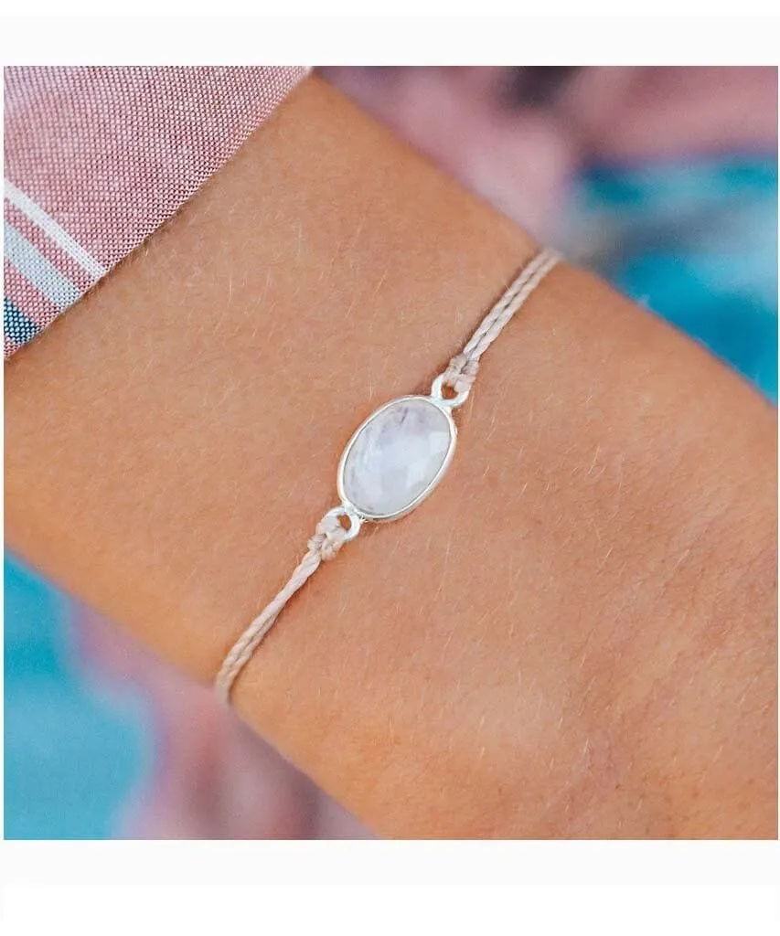 Silver Moonstone Bracelet