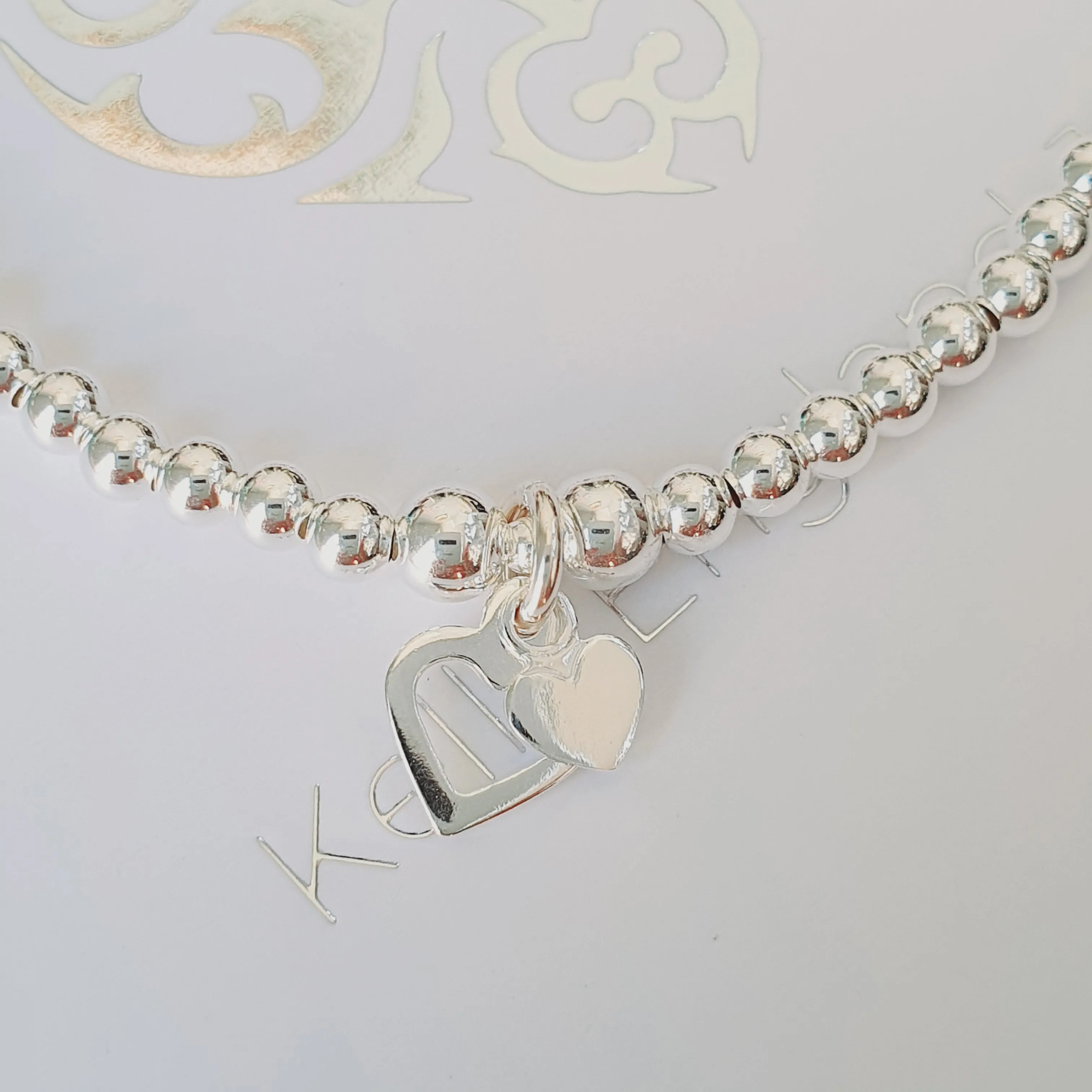 Sisters By Heart Silver & Rose Gold Morse Code Bracelet