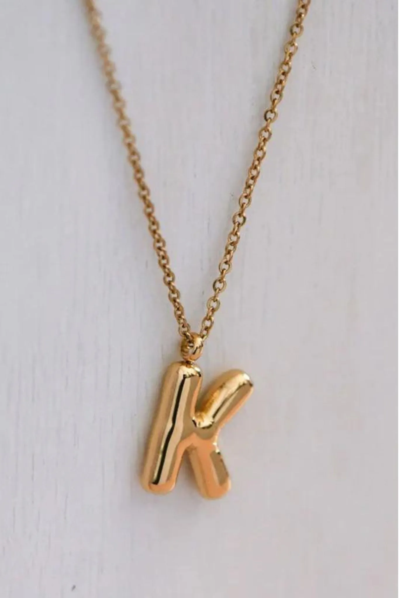 Small Bubble Letter Necklace