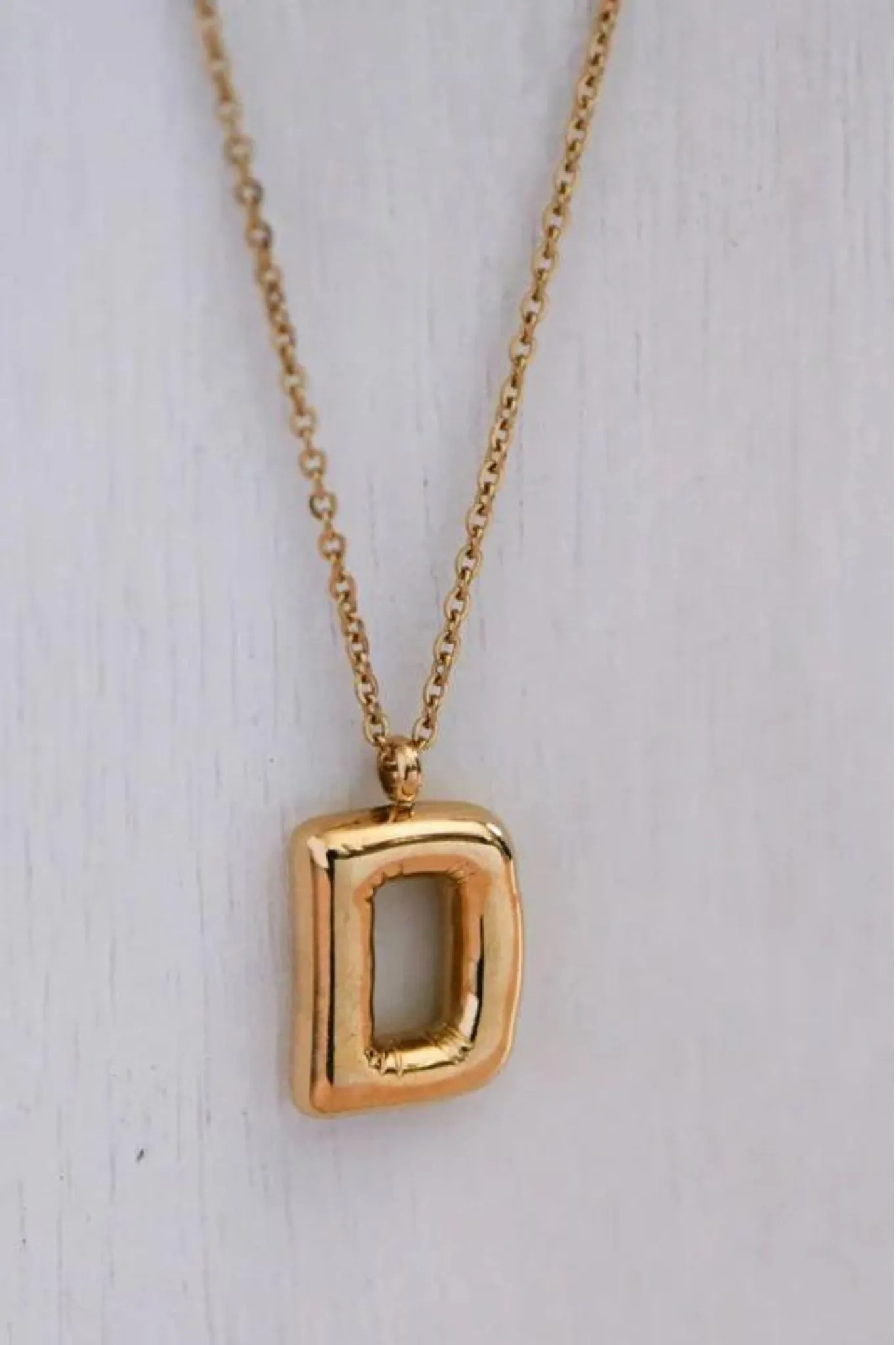 Small Bubble Letter Necklace