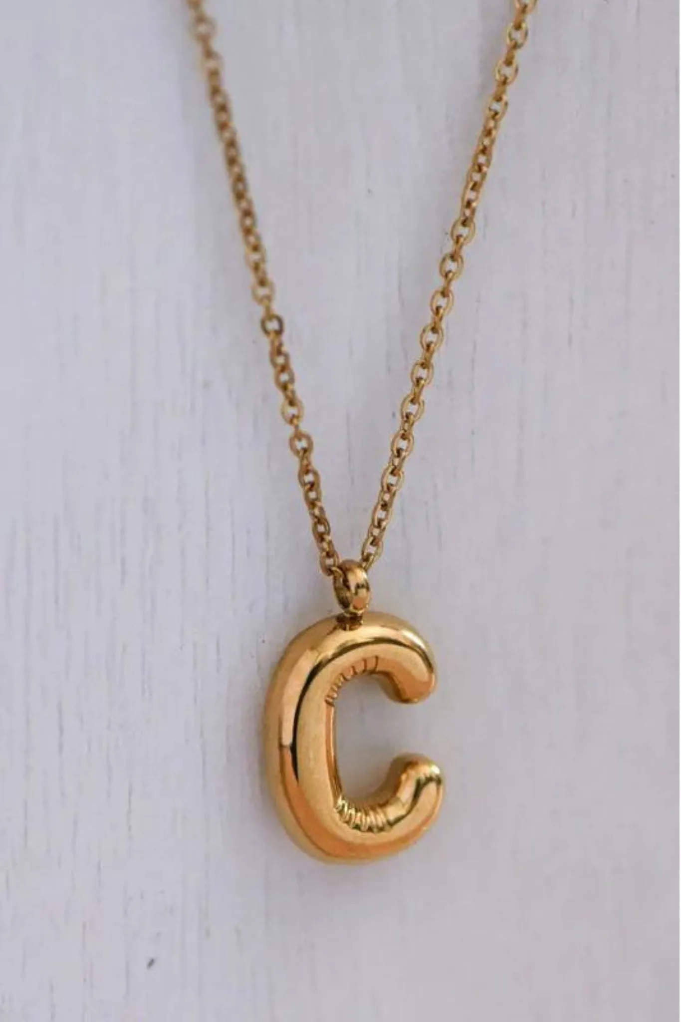 Small Bubble Letter Necklace