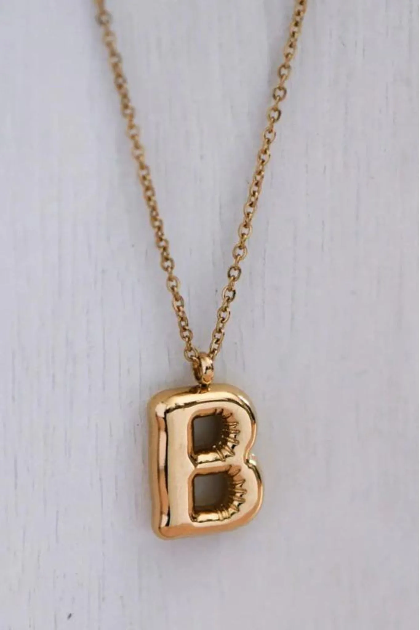 Small Bubble Letter Necklace