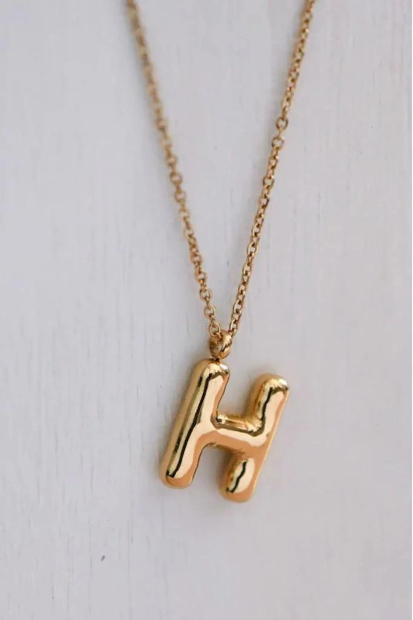 Small Bubble Letter Necklace