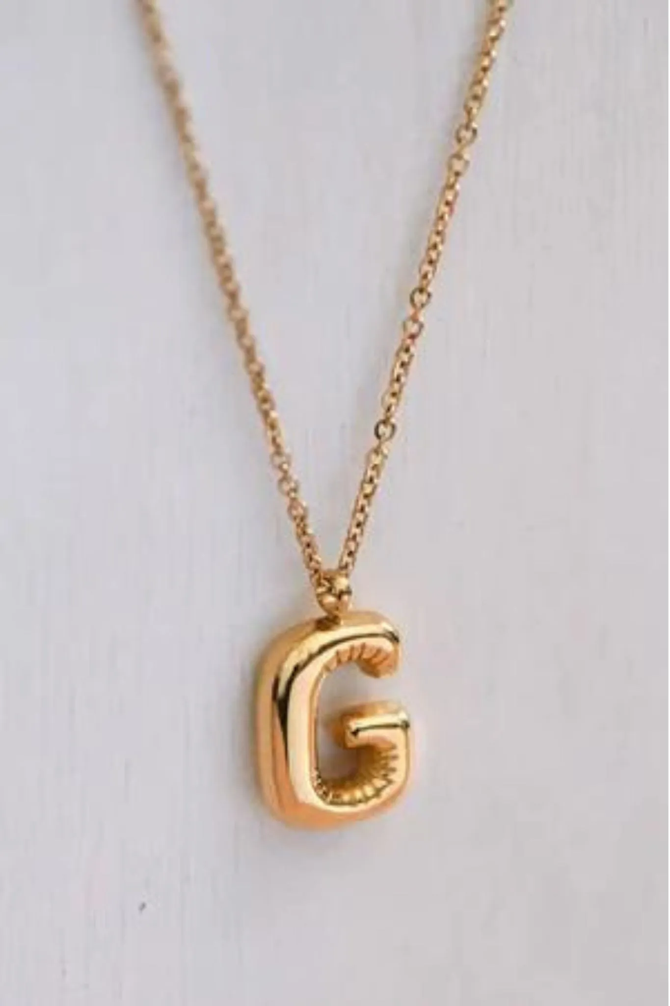 Small Bubble Letter Necklace