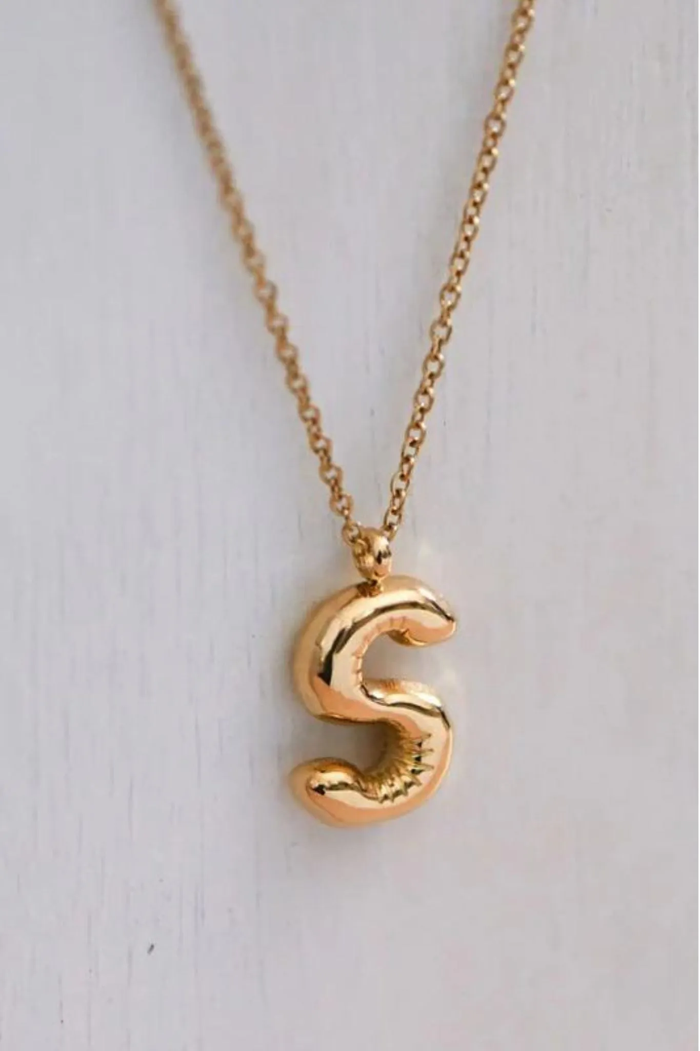 Small Bubble Letter Necklace