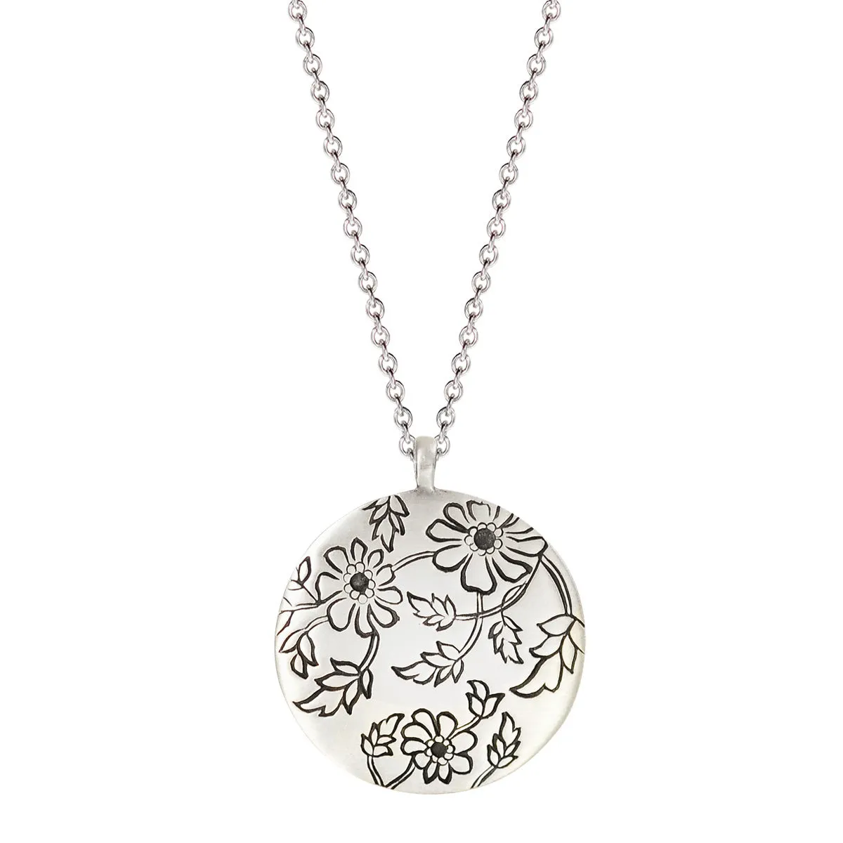 Sterling Silver Circle Paisley Pendant