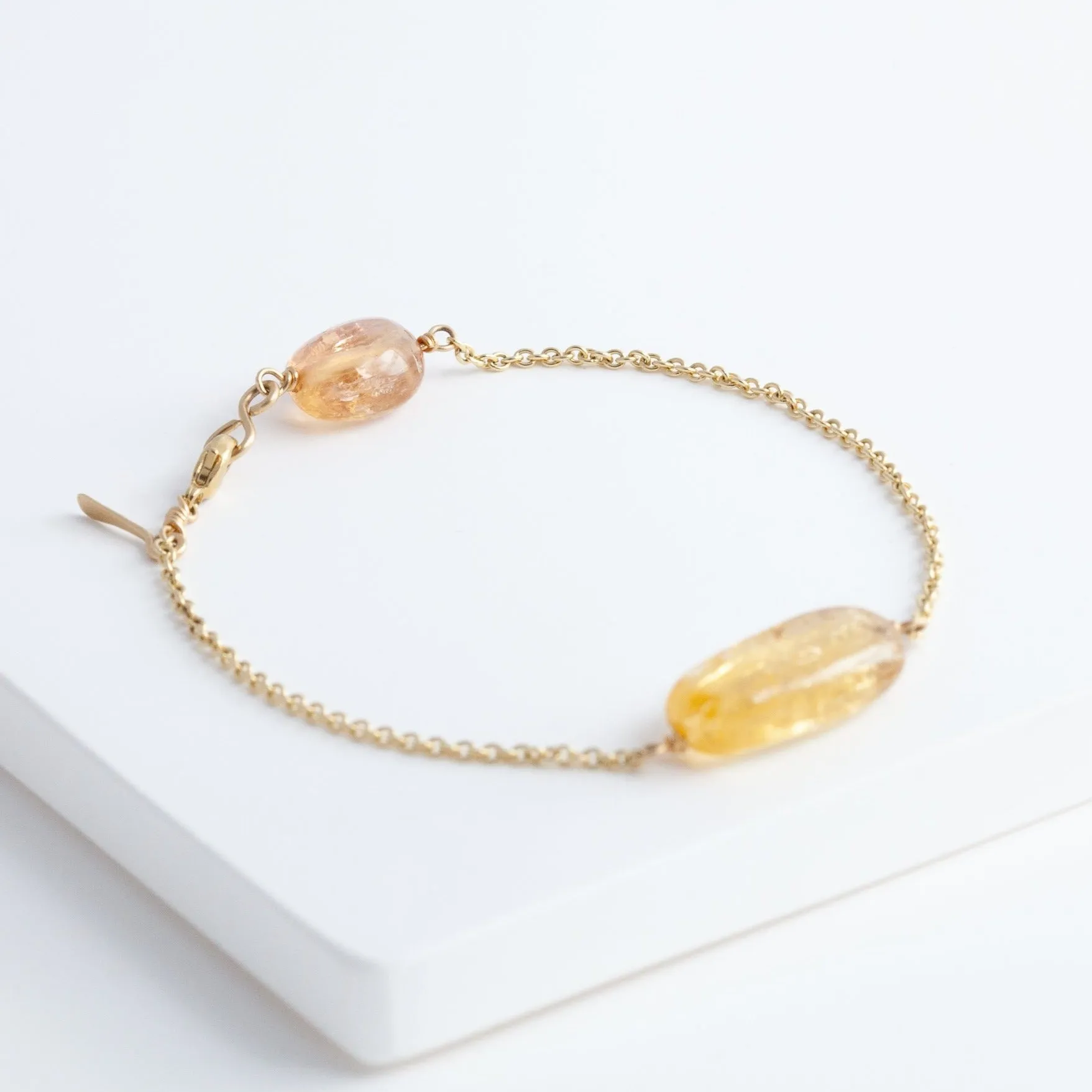 Stone chain bracelet with Imperial Topaz