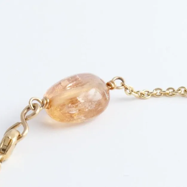 Stone chain bracelet with Imperial Topaz