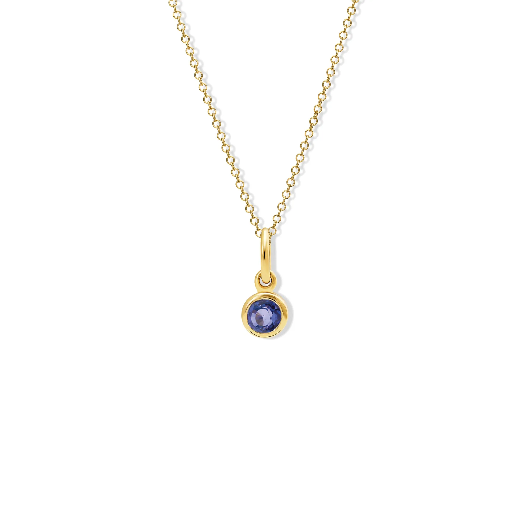 Talya Necklace Pendant Yellow Gold - Sapphire