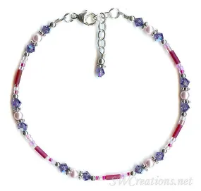 Tanzanite Sugar-n-Spice Bali Anklet