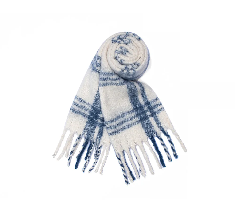 TARRAMARRA® Soft Checked Fringed Scarf