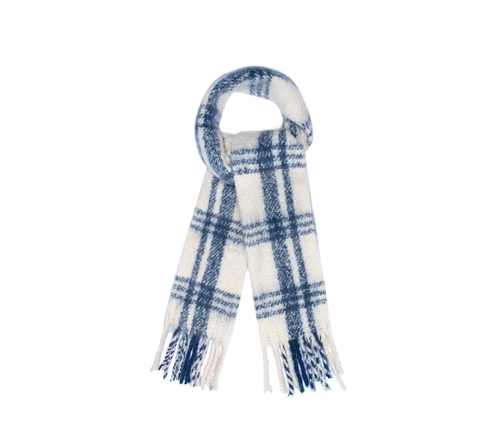 TARRAMARRA® Soft Checked Fringed Scarf