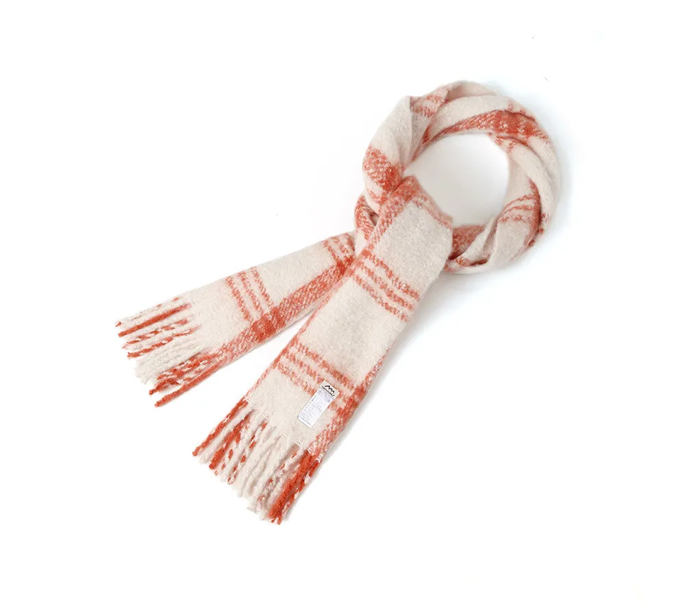 TARRAMARRA® Soft Checked Fringed Scarf