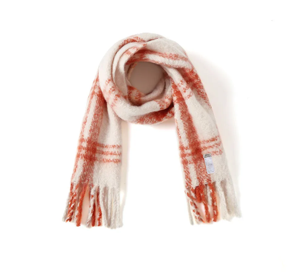 TARRAMARRA® Soft Checked Fringed Scarf