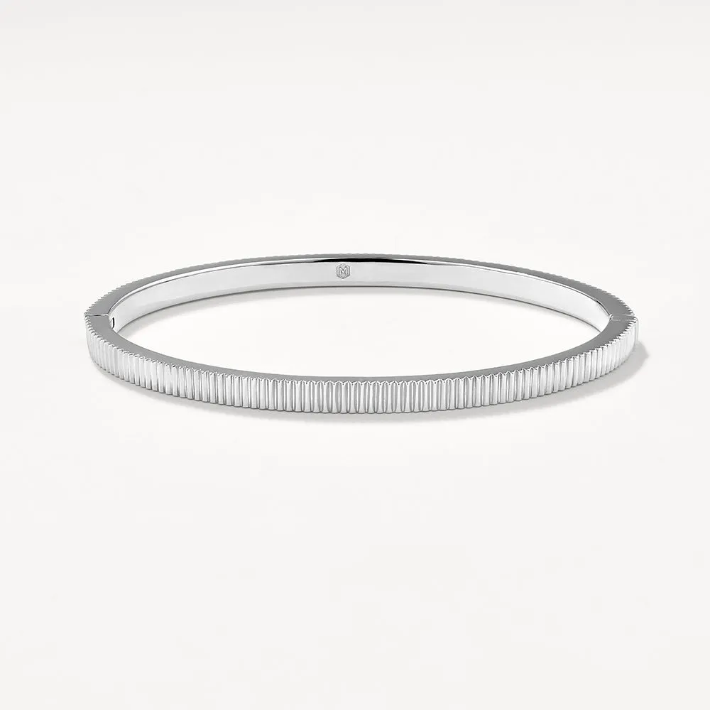 Textured Bangle in Silver