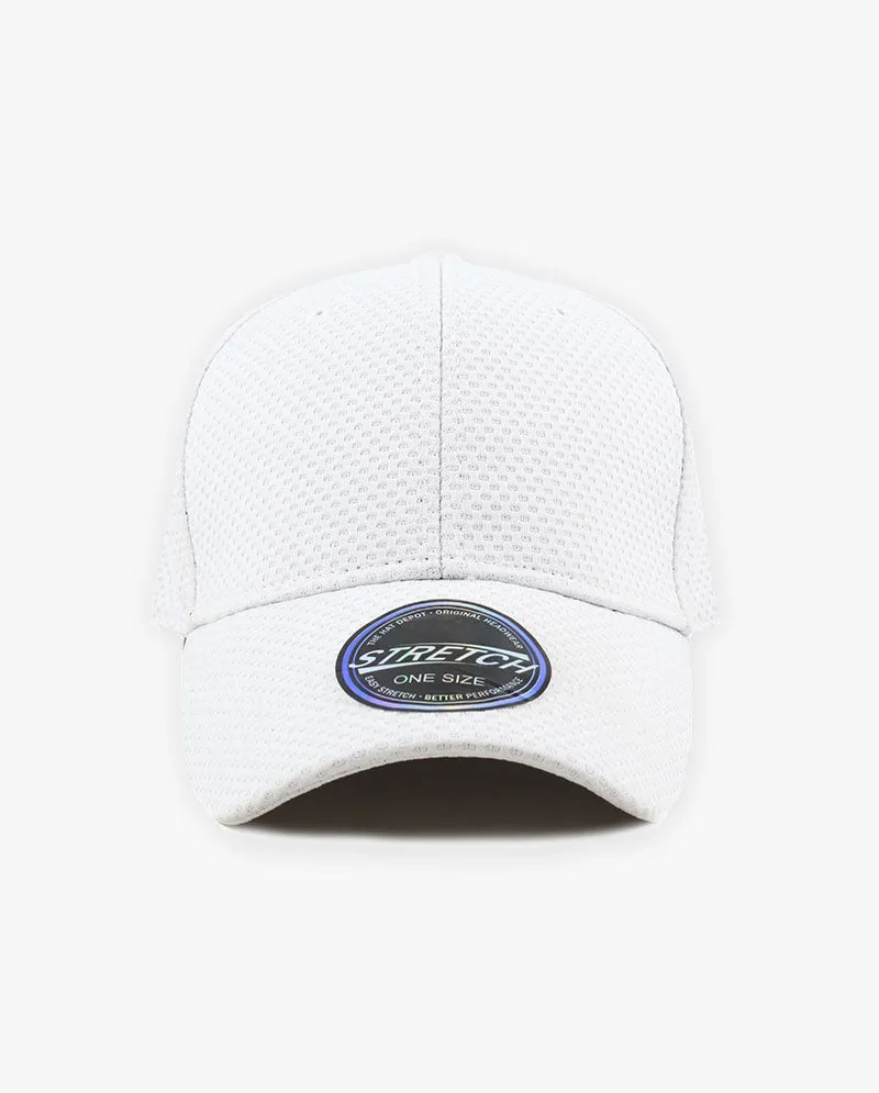 The Hat Depot - Women's Stretch Mesh Ponytail fitted baseball Cap