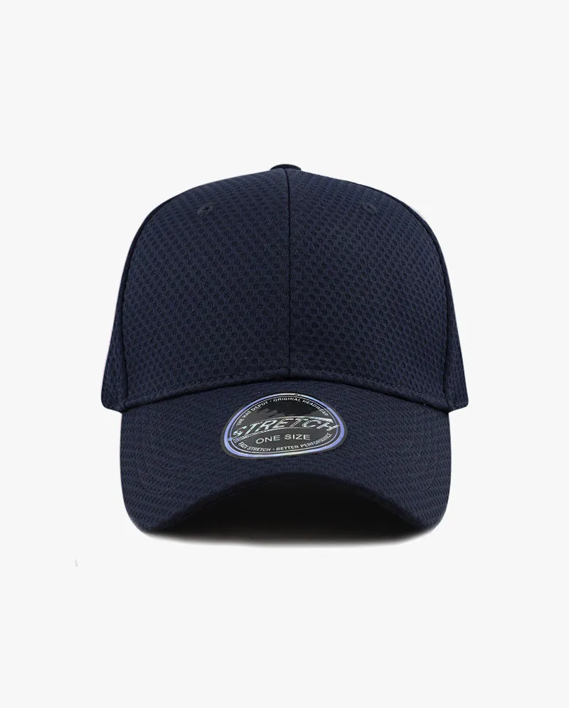 The Hat Depot - Women's Stretch Mesh Ponytail fitted baseball Cap