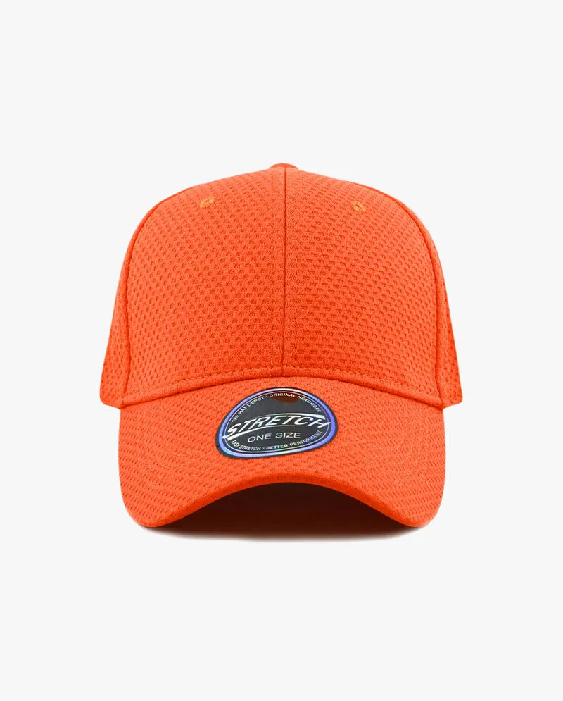 The Hat Depot - Women's Stretch Mesh Ponytail fitted baseball Cap