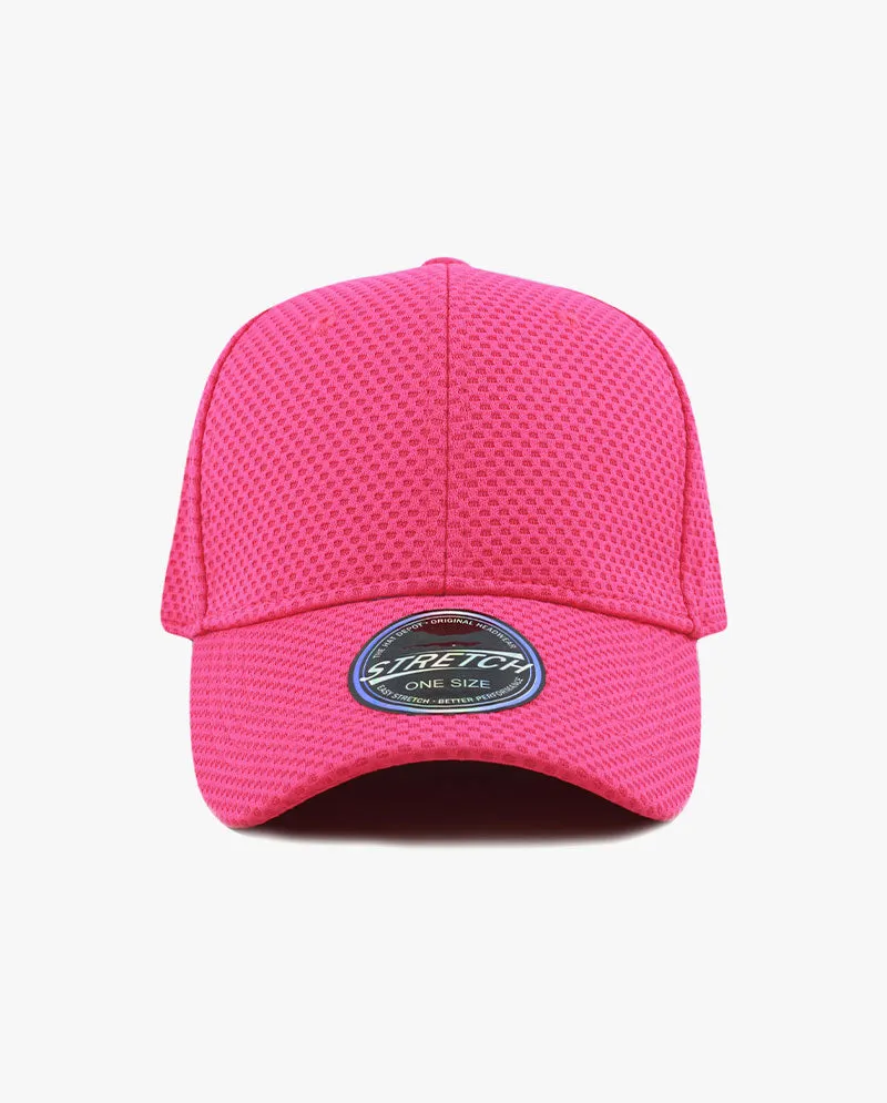 The Hat Depot - Women's Stretch Mesh Ponytail fitted baseball Cap