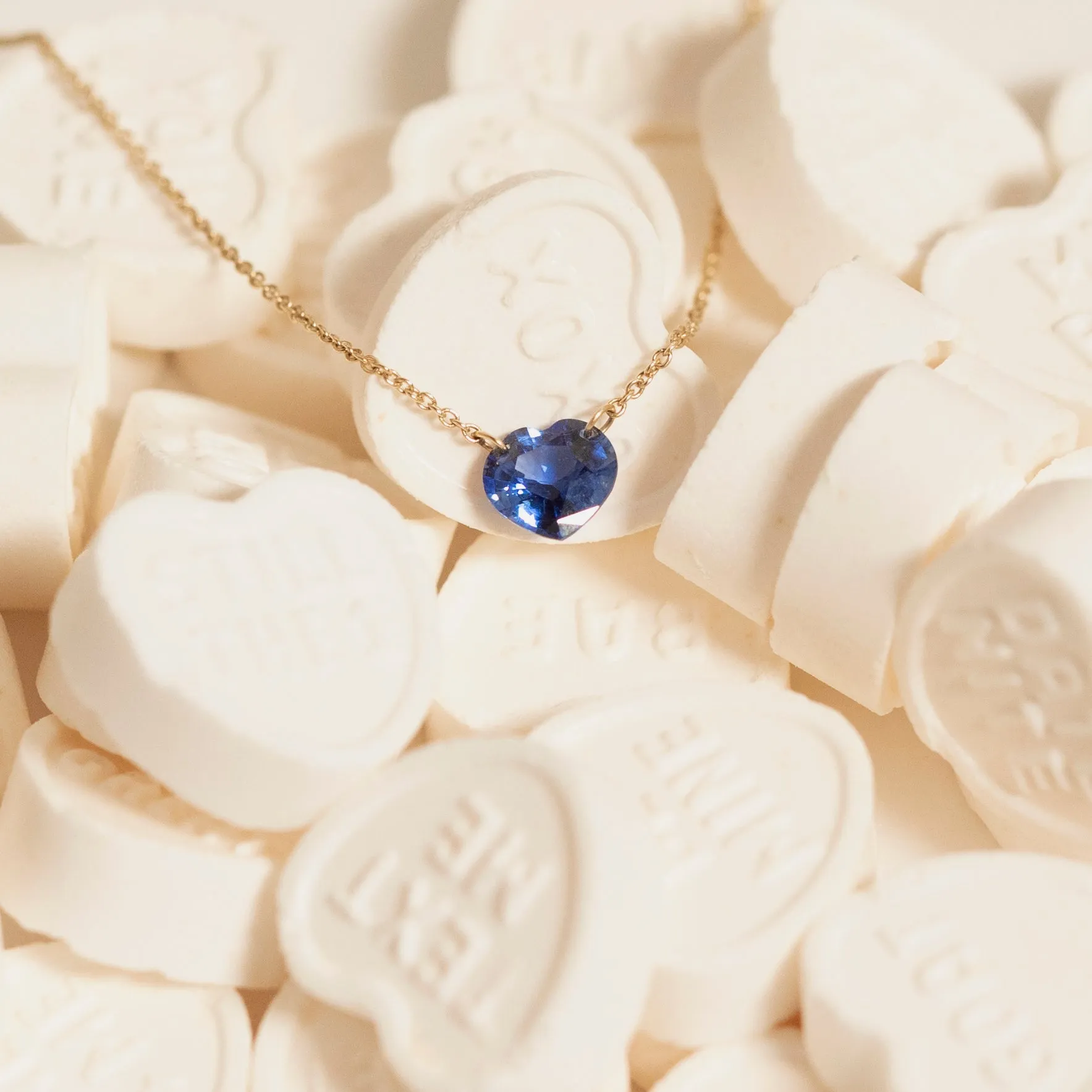 The Sweetheart Necklace - Blue Sapphire