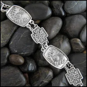 Thistle and Celtic Knot Link Bracelet