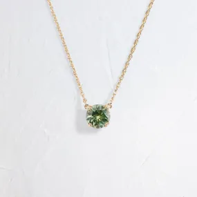 Threaded Necklace, 1.13ct. Light Green Sapphire - OOS