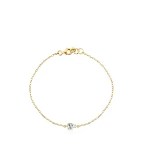 Tous Mini Ivette Bracelet in Gold with Topaz and Pearl 912191040