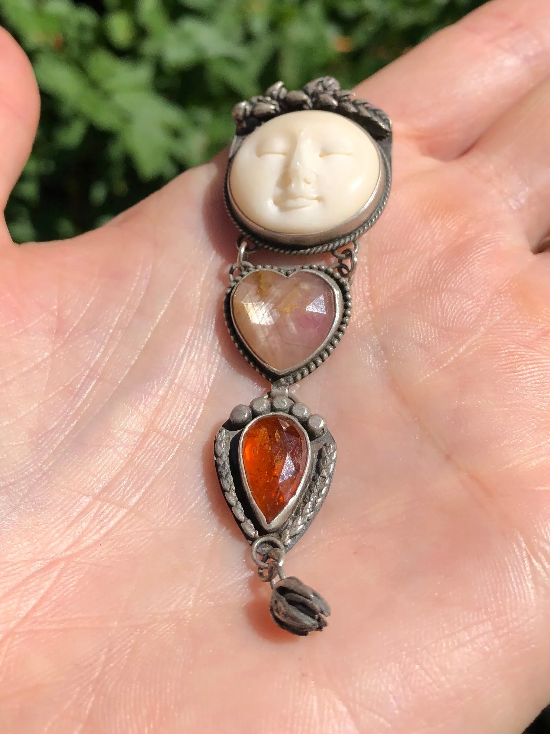 Triple Gem Equinox Statement Pendant