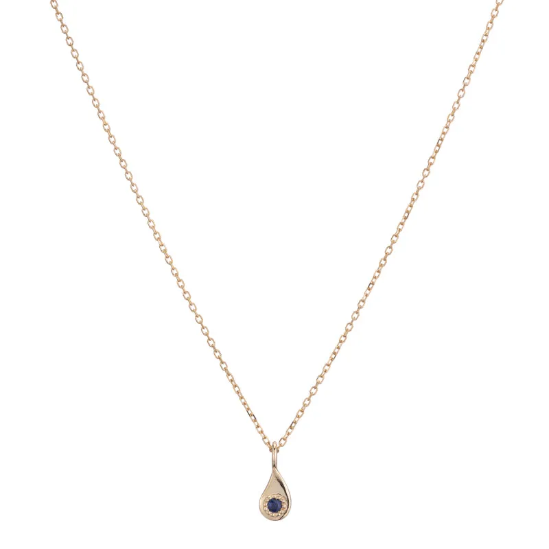 Twisted Teardrop Sapphire Necklace