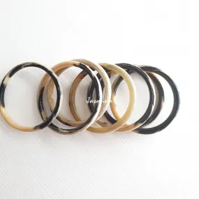 Unique Hypoallergenic Minimalist Horn Bangle Bracelet J18005 [Set 7 Bracelets]