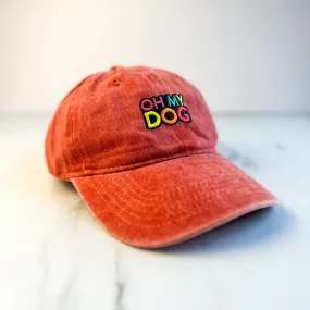 Unisex Embroidered OHMYDOG Cap | Orange Rust