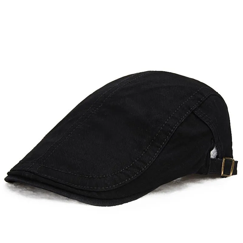 Unisex Summer Outdoor Cap Cotton Berets Hat For Men & Women Casual Peaked Caps Solid Color Stylish 7 Colors Berets Hats