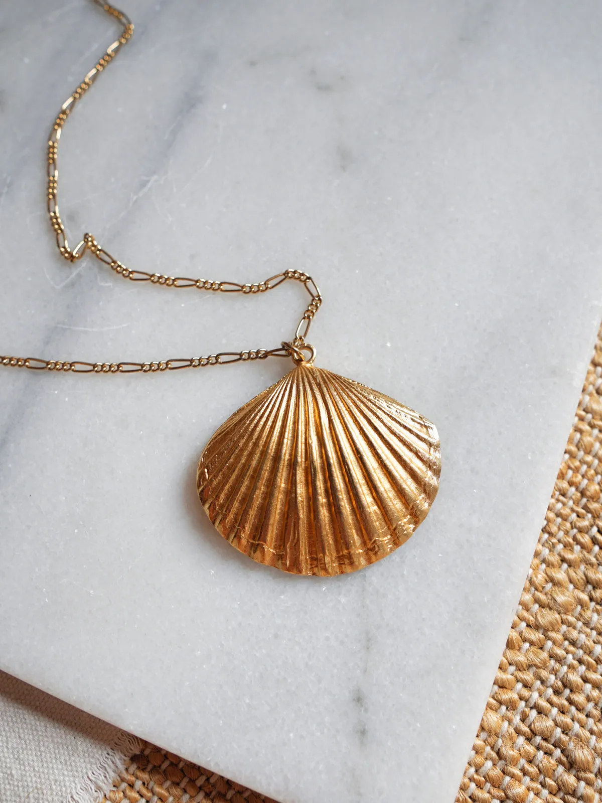 Vintage Golden Seashell Necklace