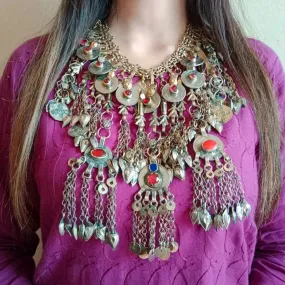 Vintage Tribal Necklace Embellished with Fish Motifs