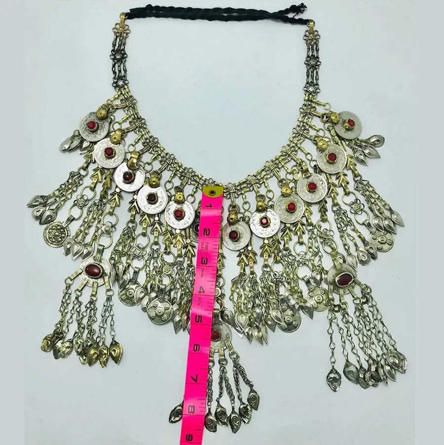 Vintage Tribal Necklace Embellished with Fish Motifs