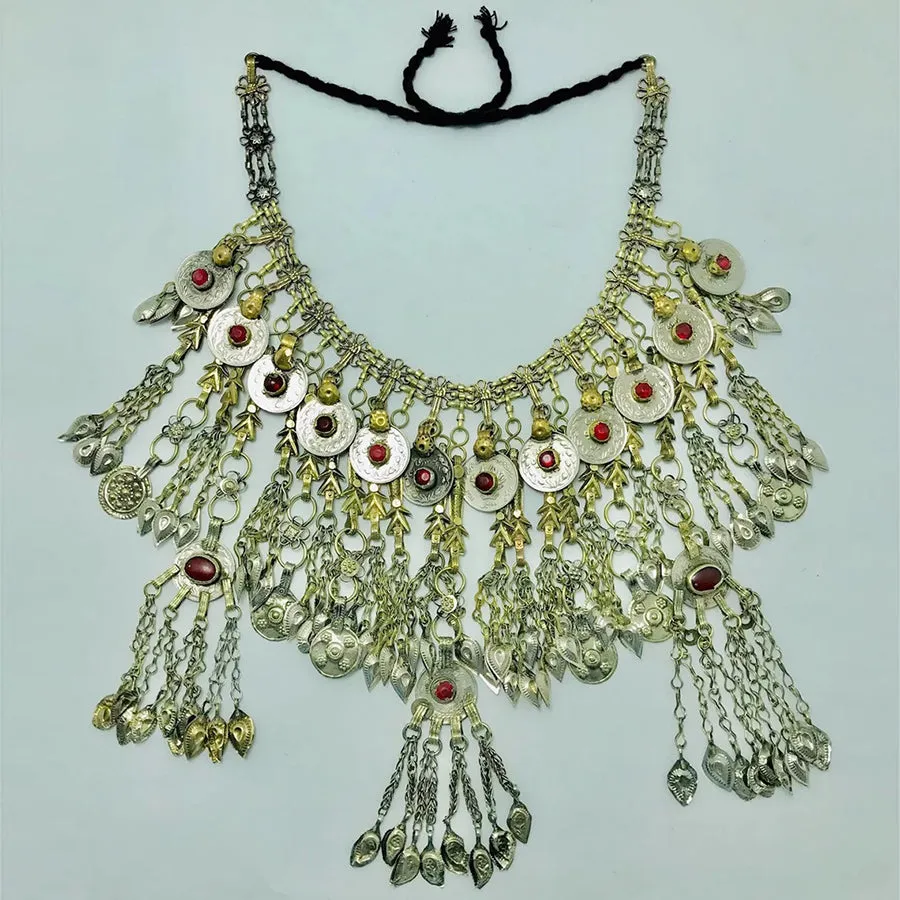 Vintage Tribal Necklace Embellished with Fish Motifs