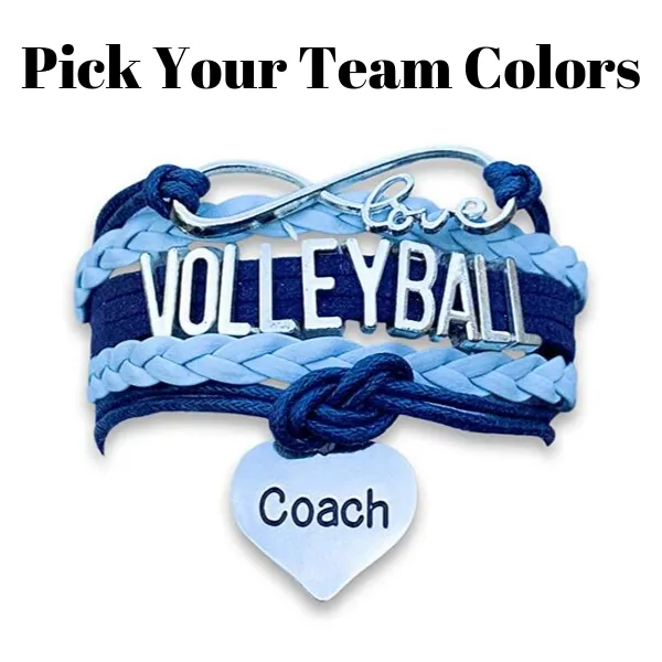 Volleyball Coach Bracelet - Pick Your Team Colors