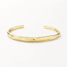 White Zircon Polka Dot Bangle in Gold