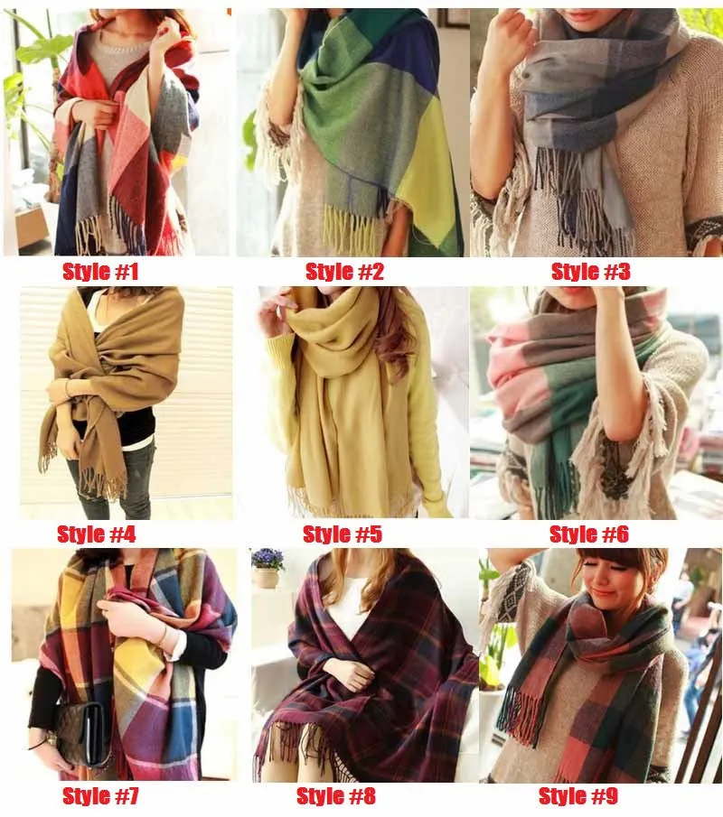 Winter Scarf Fashion Wool Spain Desigual Scarf Women Plaid Thick Scarves Shawl for Women