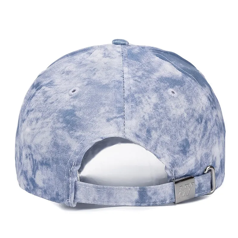 Women Summer Cloud Pattern NY Letter Embroidery Cotton Baseball Cap Casual Adjustable Hats For Women Outdoor Fashion Cap