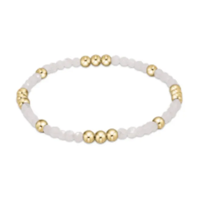 Worthy Pattern 3mm Bead Bracelet - Moonstone