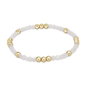 Worthy Pattern 3mm Bead Bracelet - Moonstone