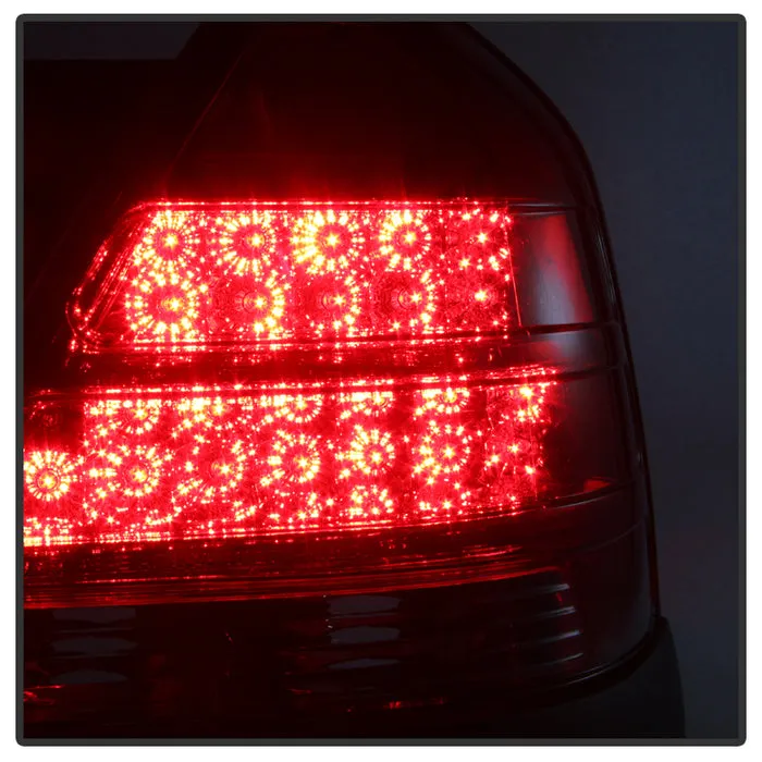 Xtune LED Tail Lights Ford Crown Victoria (98-11) [Police Interceptor Style] Chrome Housing | Red Lens