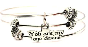 You Are My One Desire Triple Style Expandable Bangle Bracelet