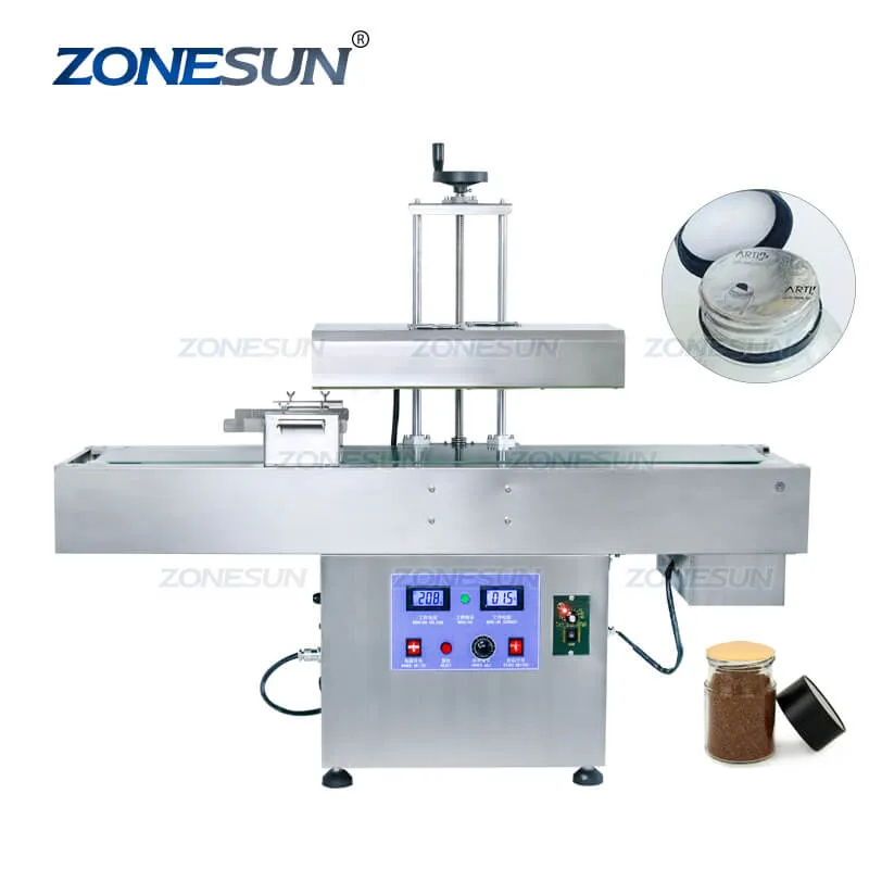 ZS-FK1800 Desktop Continous Induction Aluminium Foil Sealing Machine For Plastic Bottles